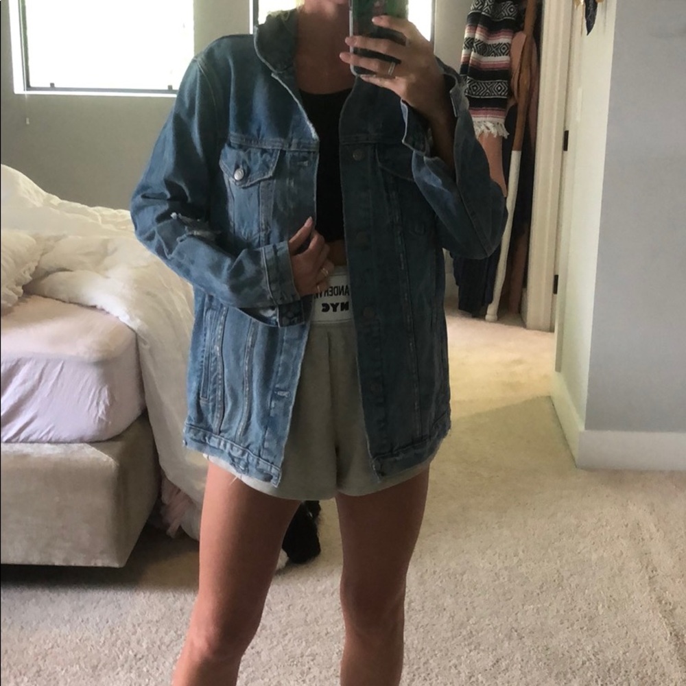 Distressed Grlfrnd jean jacket.